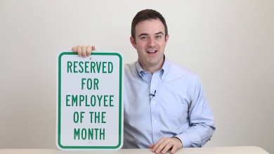 Reserved Employee Of The Month Sign