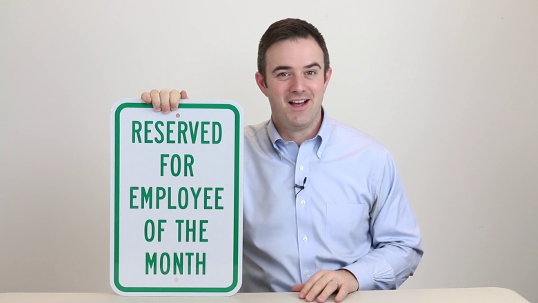 Reserved for Employee Of The Month Sign