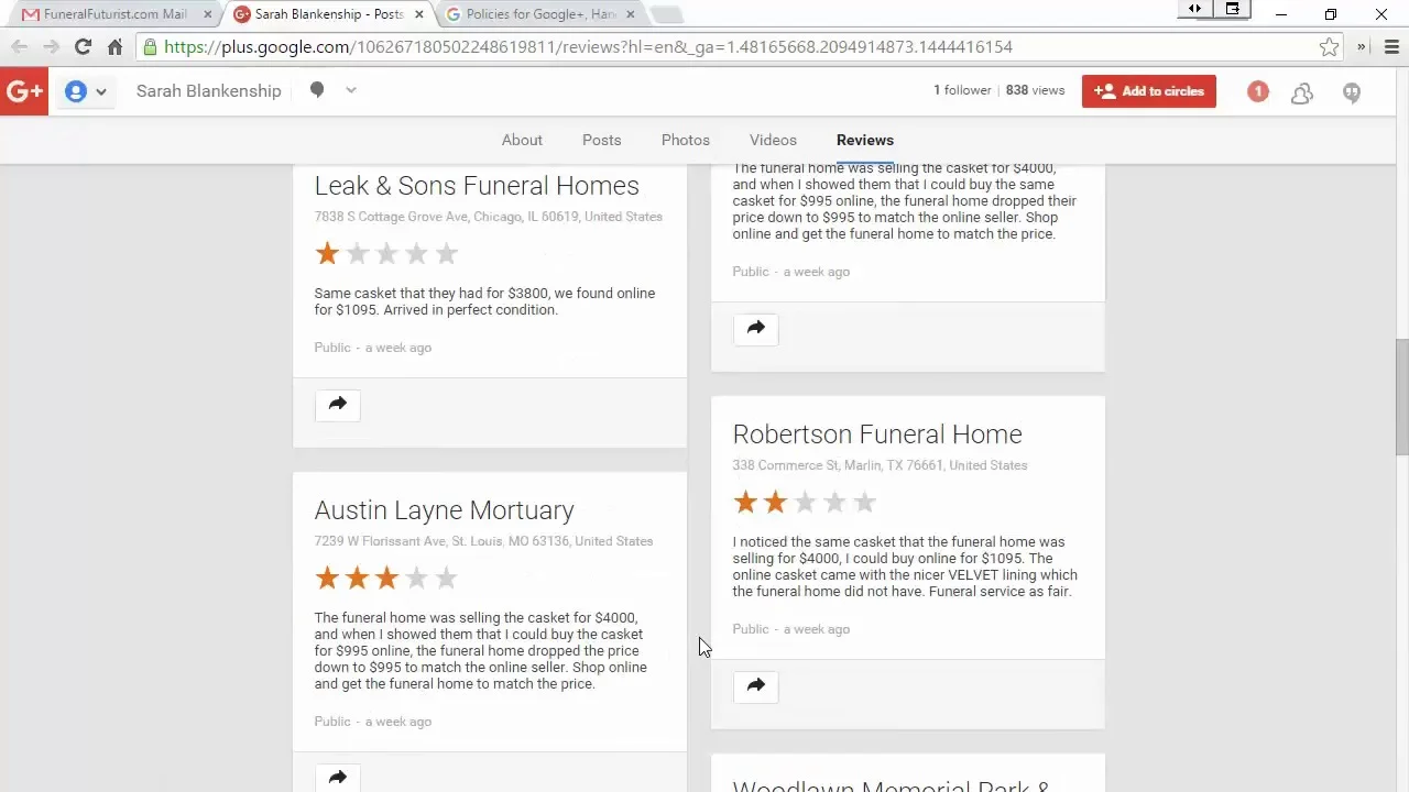 Funeral home now has to post prices online