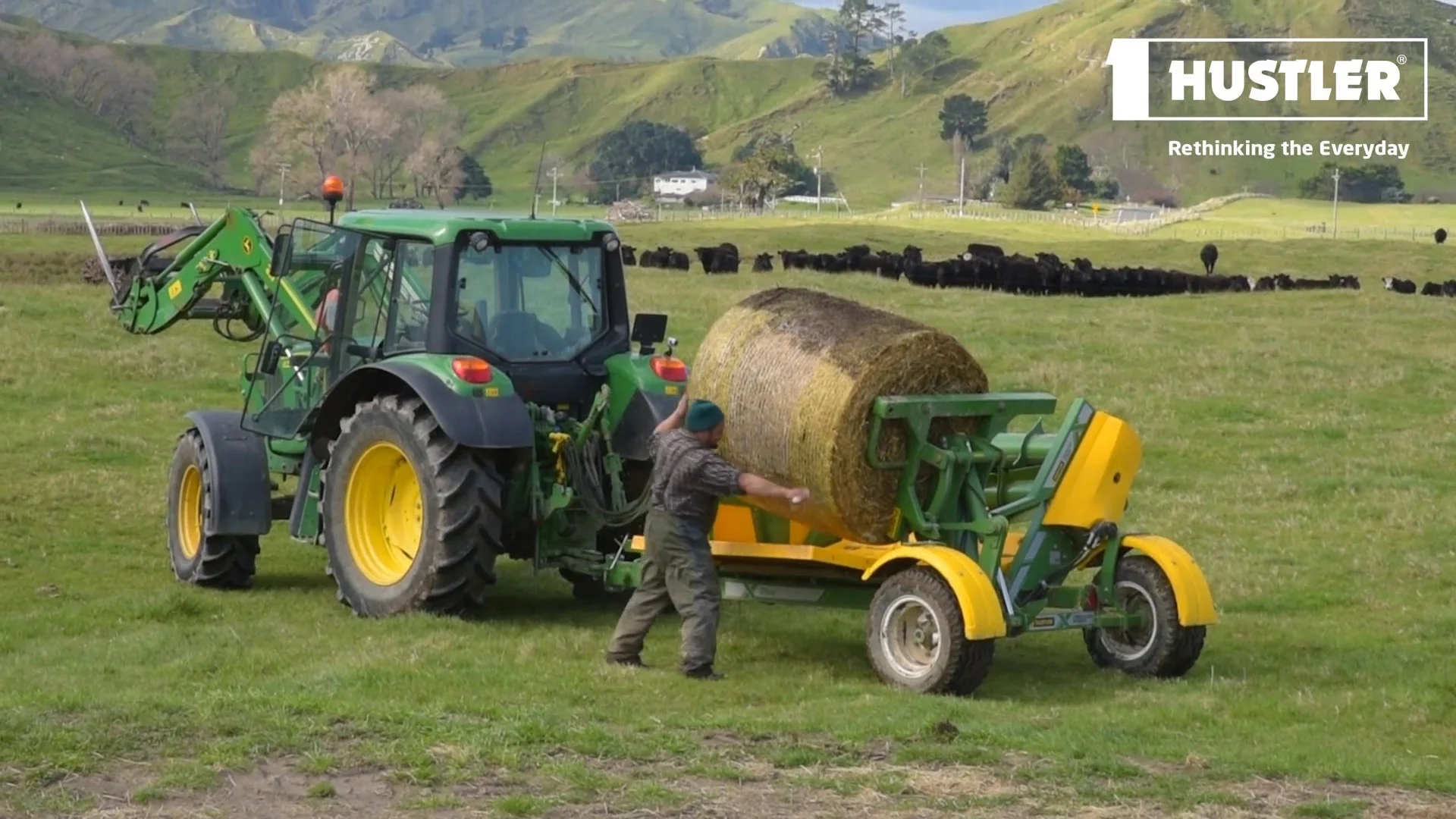 The easiest way to remove the netwrap when loading a bale