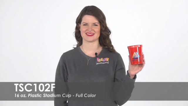 16 oz. Plastic Stadium Cup-Full Color | Totally Promotional