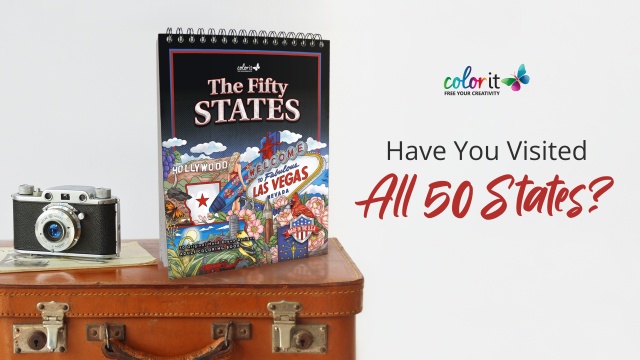 ColorIt The Fifty States - A Fun Coloring Adventure Across the USA