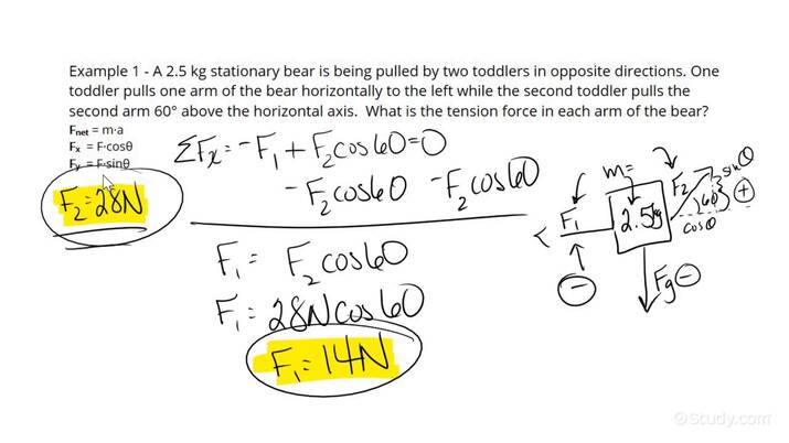 calculating-the-net-tension-force-from-multiple-forces-acting-on-an