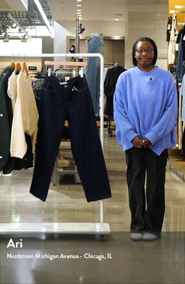 Topshop Cinch Back Low Rise Relaxed Straight Leg Jeans Nordstrom