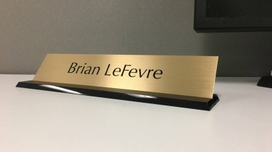 Door Name Plates Solid Brass 2" x12"