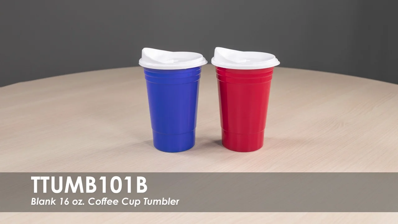 Blank 16 oz. Plastic Tumblers | Double Wall Insulation | BPA Free|  Wholesale Bulk Orders