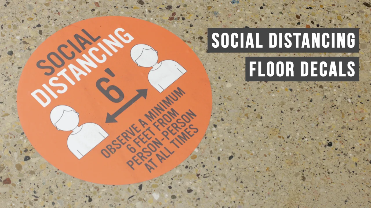 Social Distancing Floor Decals 8" 200mm PACKS KEY WORKING AREAS Stickers 