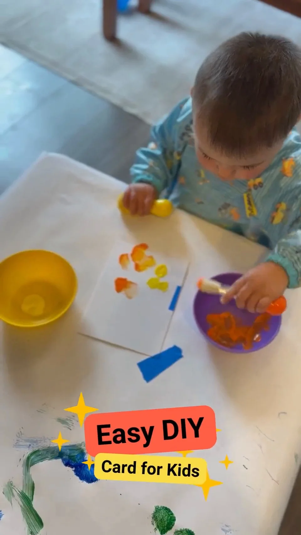 Easy Toddler-Made Father's Day/Mother's Day Card Idea –