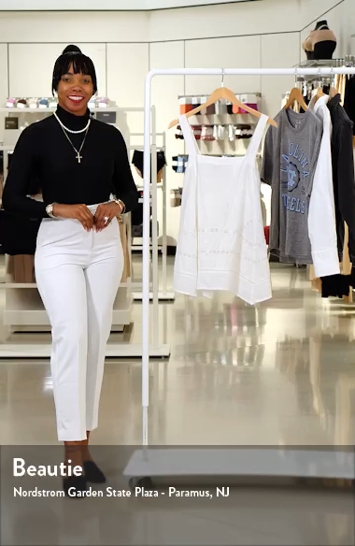 Free People Lace Inset Handkerchief Hem Cotton Camisole