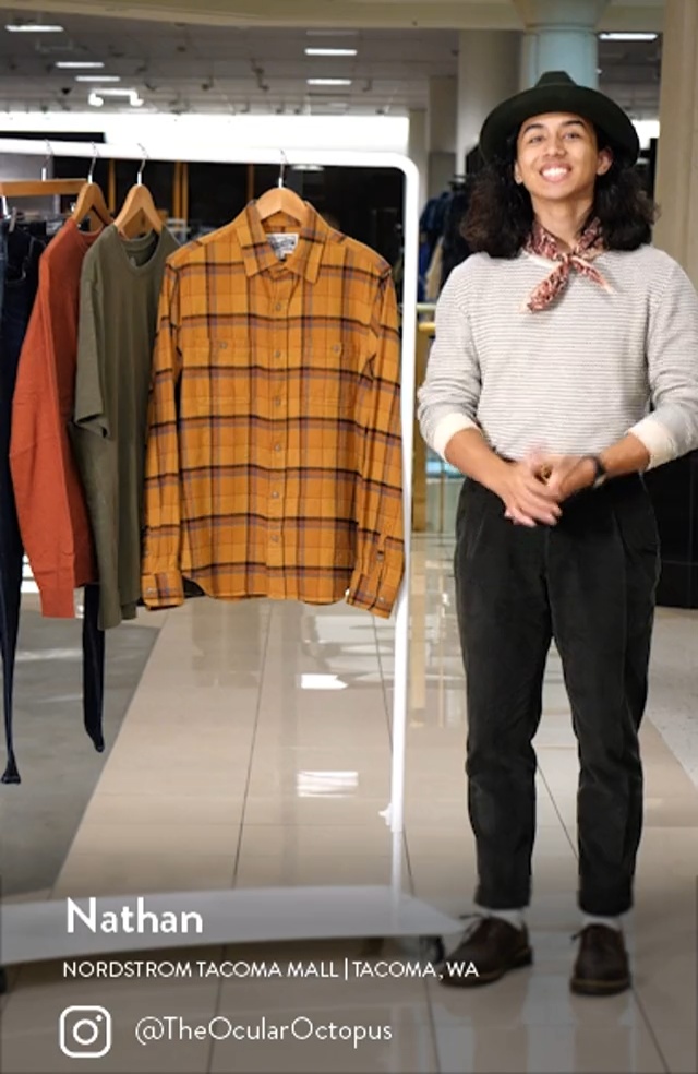 Two-Pocket Long Sleeve Flannel Button-Up Shirt