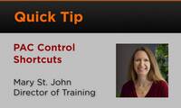 PAC Control Shortcuts
