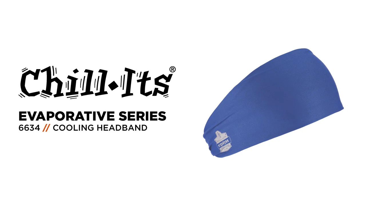 Wear the Chill-Its 6634 Cooling Headband Alone or Under Hard Hats
