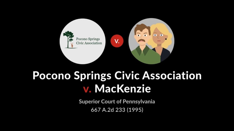Pocono Springs Civic Ass'n v. MacKenzie