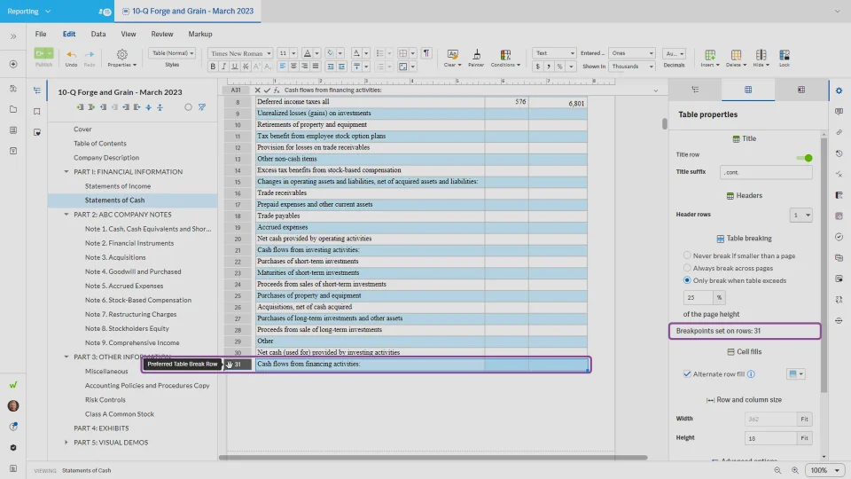 Adjust Row and Column Size - June 7, 2023