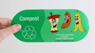 Paper, Dry and Flattened, Vinyl Recycling Sticker