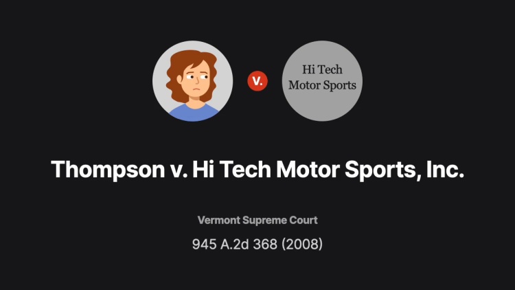 Thompson v. Hi Tech Motor Sports, Inc.