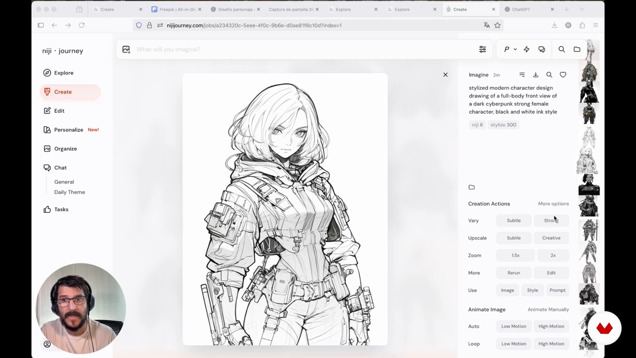 Creación de personajes de anime con Midjourney y Niji 
