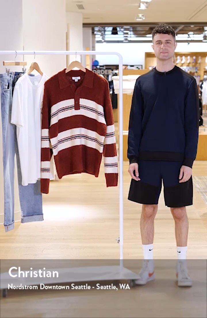 Stripe Oversize Polo Sweater