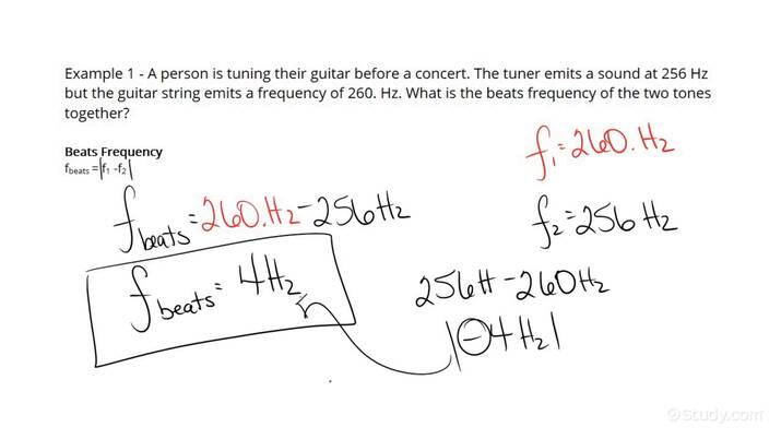 How To Calculate Beat Frequency | Physics | Study.com