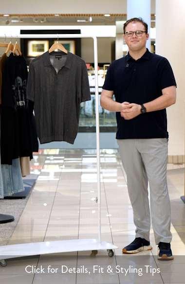 Emporio Armani Textured Quarter Zip Polo | Nordstrom