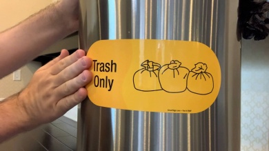 Trash Only Recycling Sticker