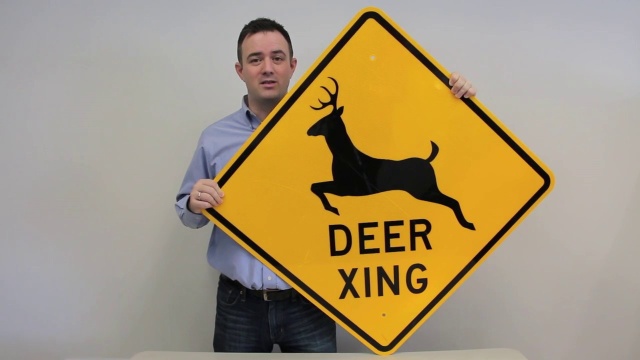 Deer Crossing Sign - Construction Grade Road Sign