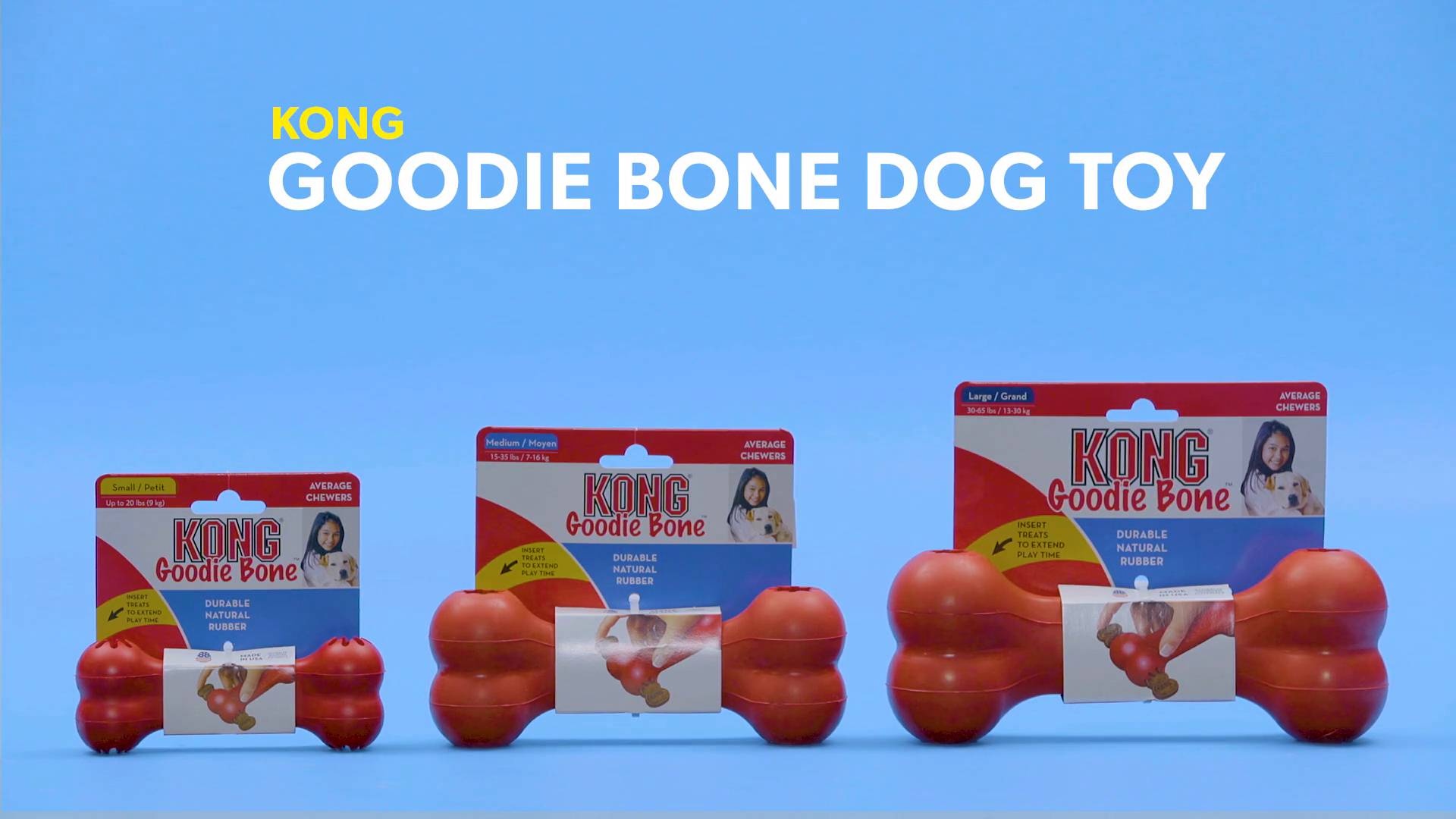 KONG Goodie Bone Dog Toy Chew Stuffing Treats Classic Extreme FAST SHIP 