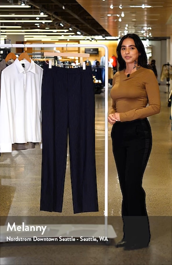 【2plan】Paul Stripe Curved Slacks FRAME Pinstripe Straight Leg Pants | Nordstromrack