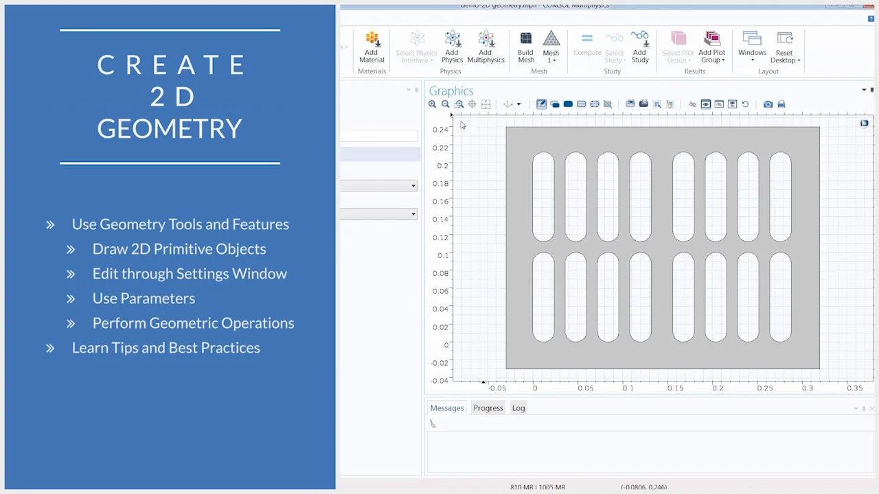 Creating 2D Geometries with COMSOL® Creating 2D Geometries with COMSOL®