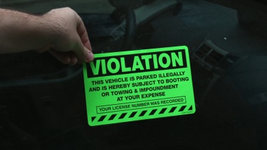 Violation Vehicle Parked Illegally Booting Sticker