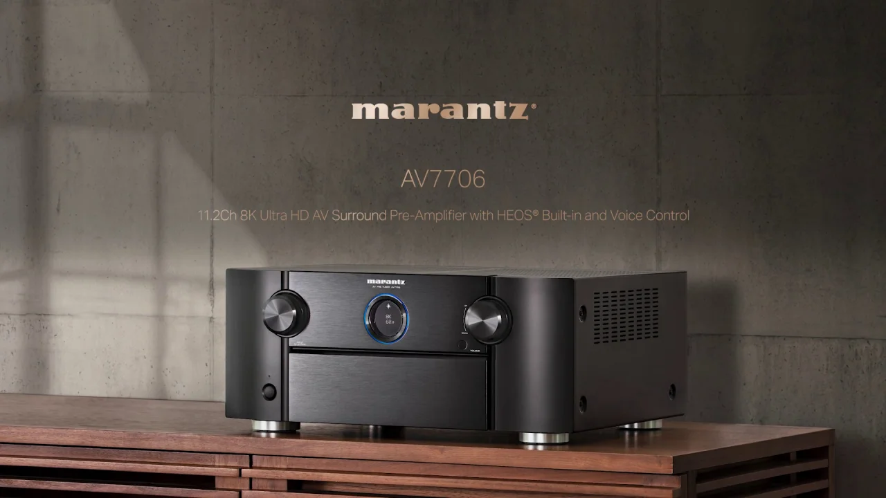 AV7706 AV Pre-Amplifier - 11.2 Ch. 8K with 3D Audio & HEOS® | Marantz™