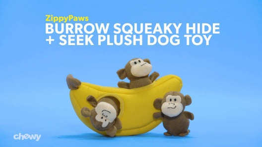 ZIPPYPAWS Burrow Squeaky Hide & Seek Plush Dog Toy, Hedgehog Den, Puzzle  Set 