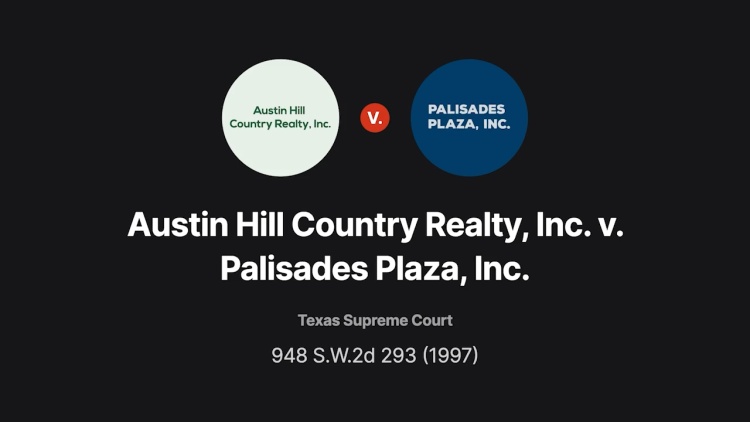 Austin Hill Country Realty, Inc. v. Palisades Plaza, Inc.