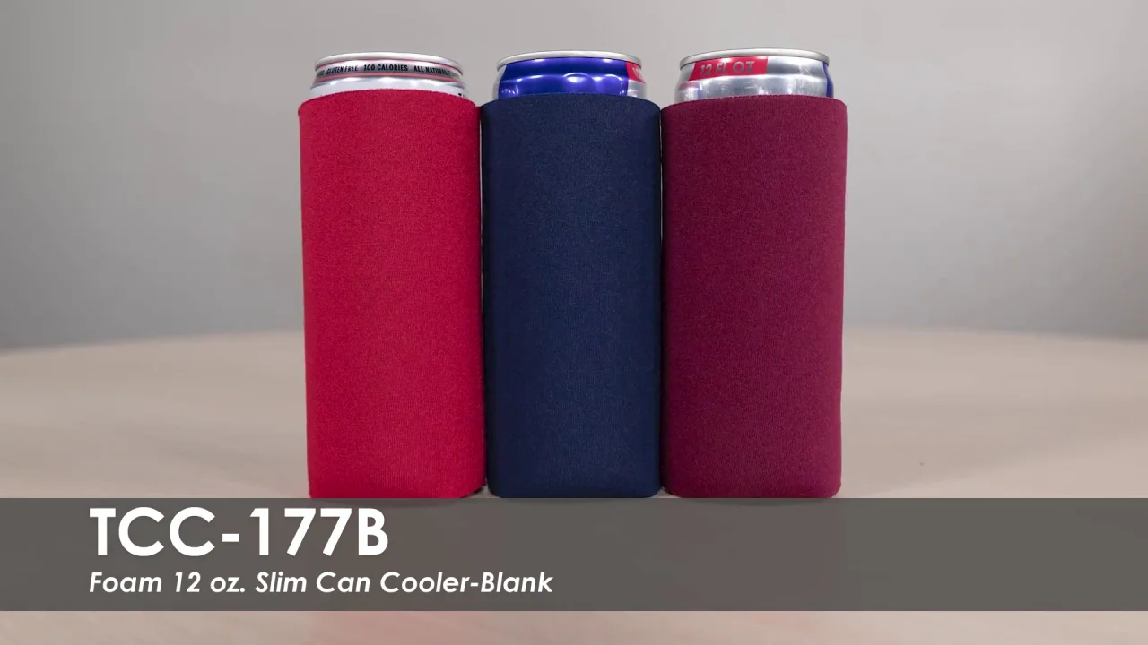 Elemental Recess Slim Can Cooler - 12 oz. (One-Color Imprint)