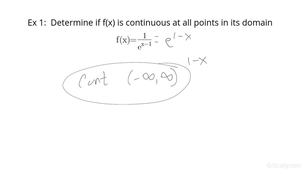 How to Determine if an Exponential Function is Continuous at Every