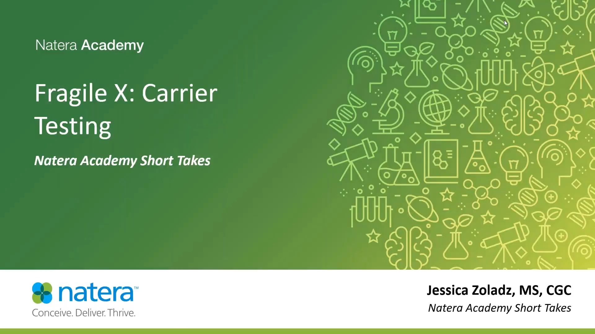 Natera Academy Short Take on Carrier Screening for Fragile X syndrome