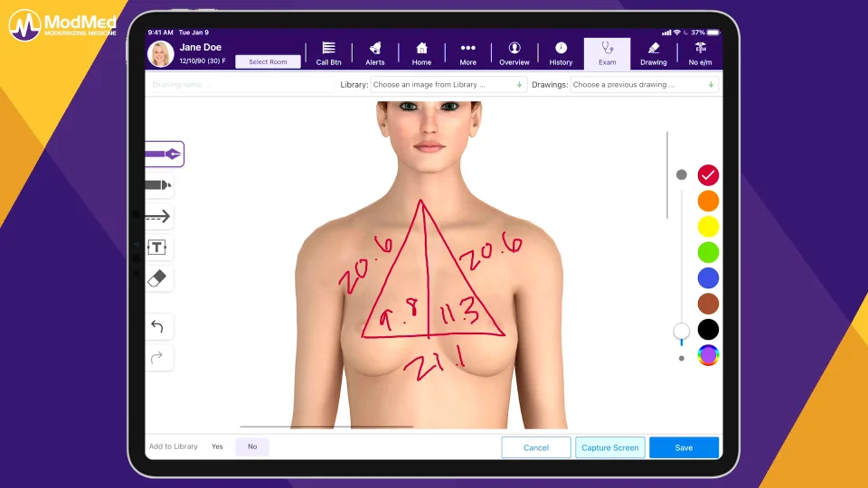 Documenting A Cosmetics Visit Using Our Plastic Surgery Specific EMR EMA