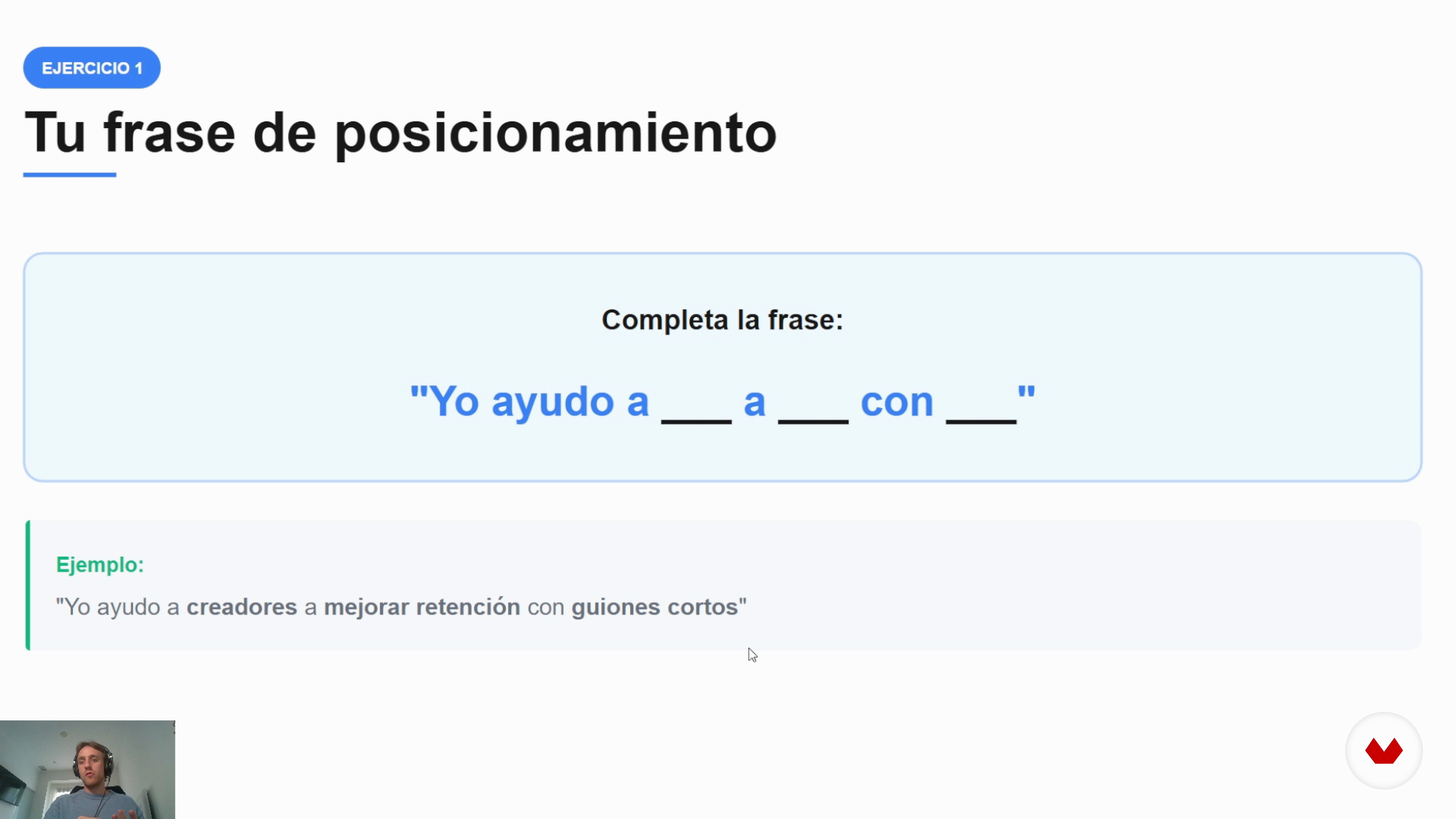 Sua frase de posicionamento