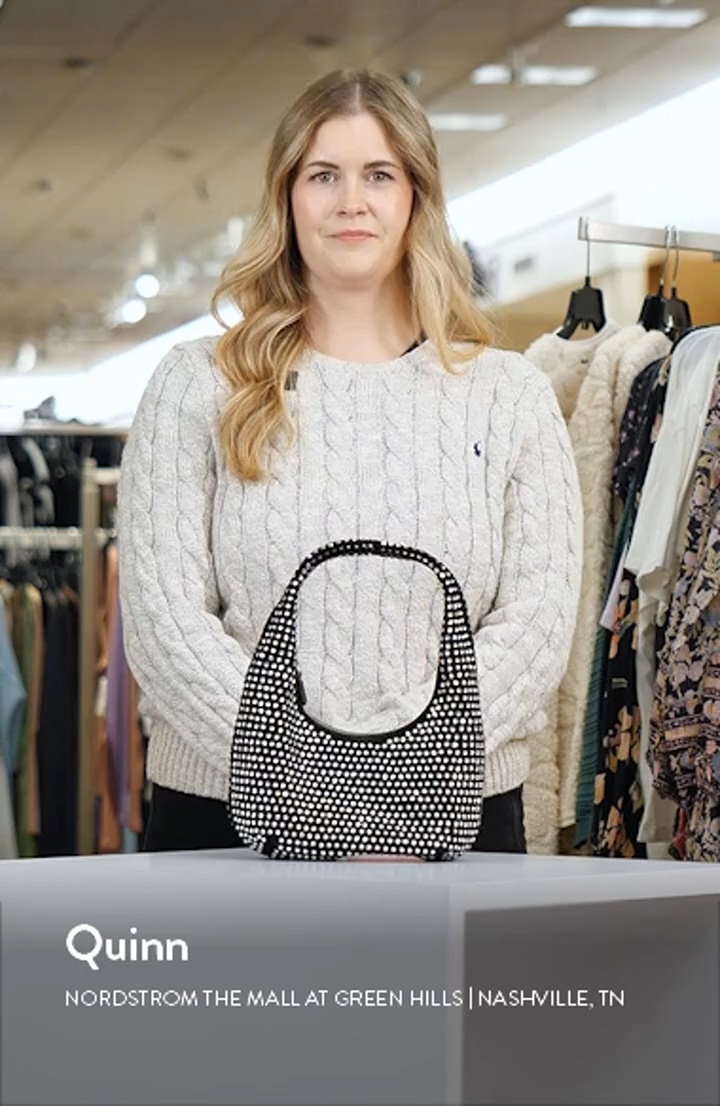 Madewell The Medium Crystal Embellished Oiled Suede Top Handle Bag