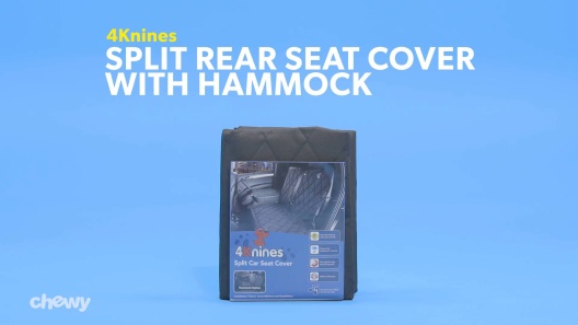 4Knines Split Rear Seat Cover with Hammock, Black, Regular