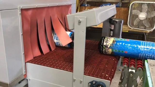 SV341 Single Roll Roll Wrapper and Shrink Tunnel - wrapping rolls of roofing (45566)