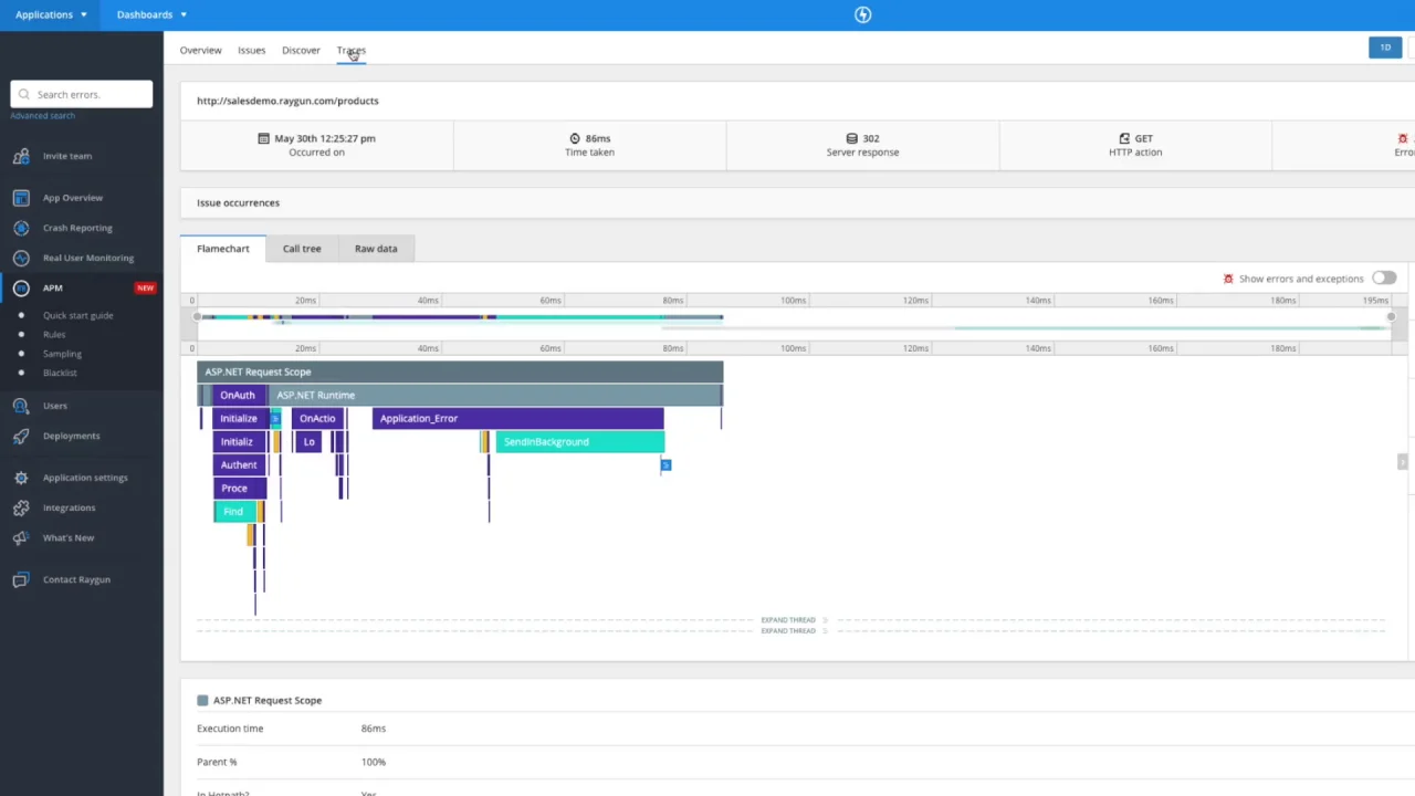 dotNET Core MT Trace Demo