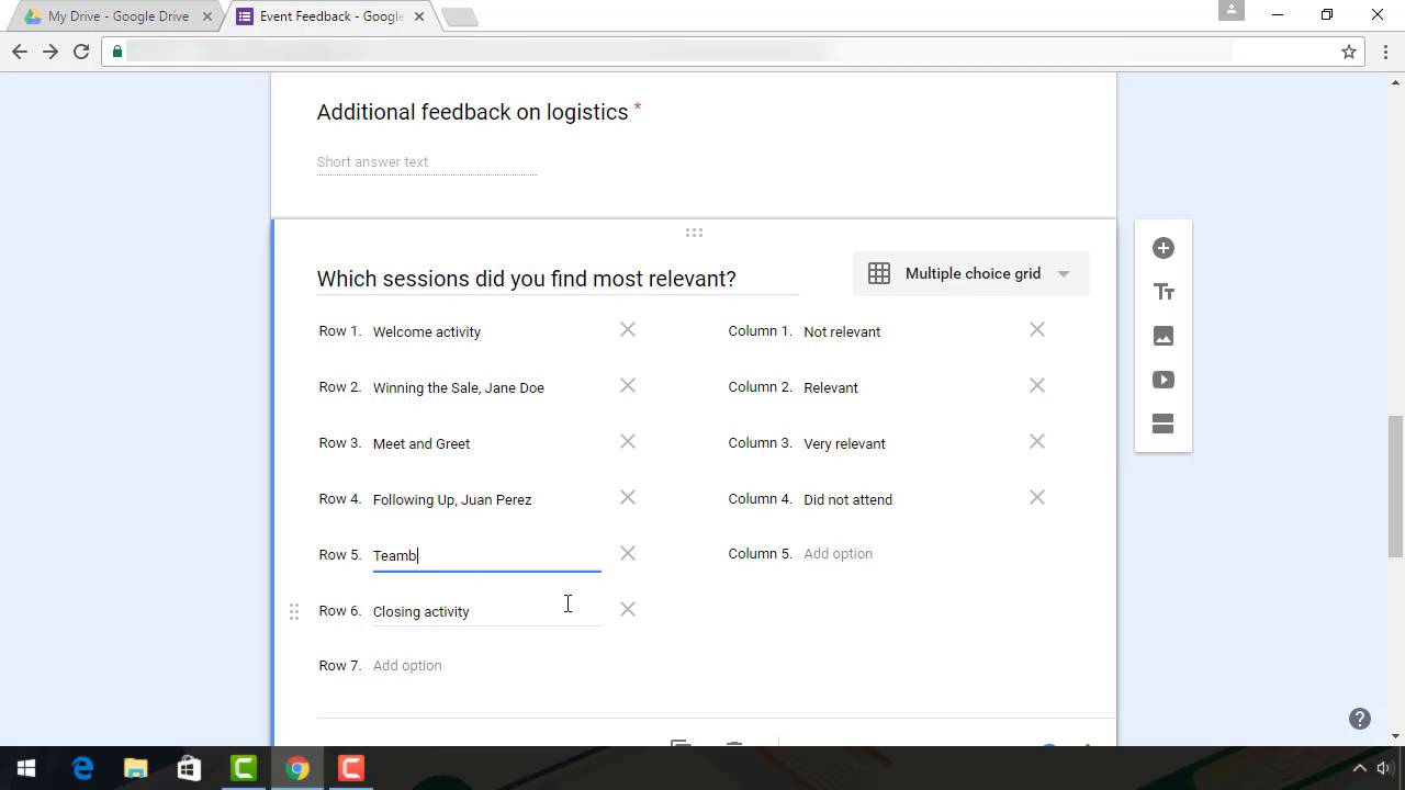Survey Template Google Docs