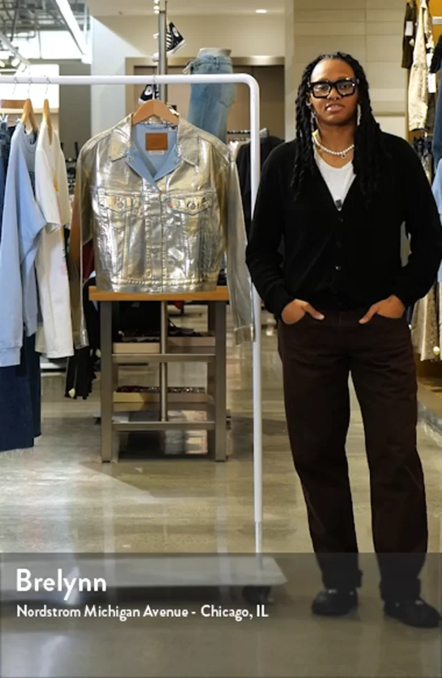 Levi's® '90s Metallic Shrunken Denim Trucker Jacket | Nordstrom