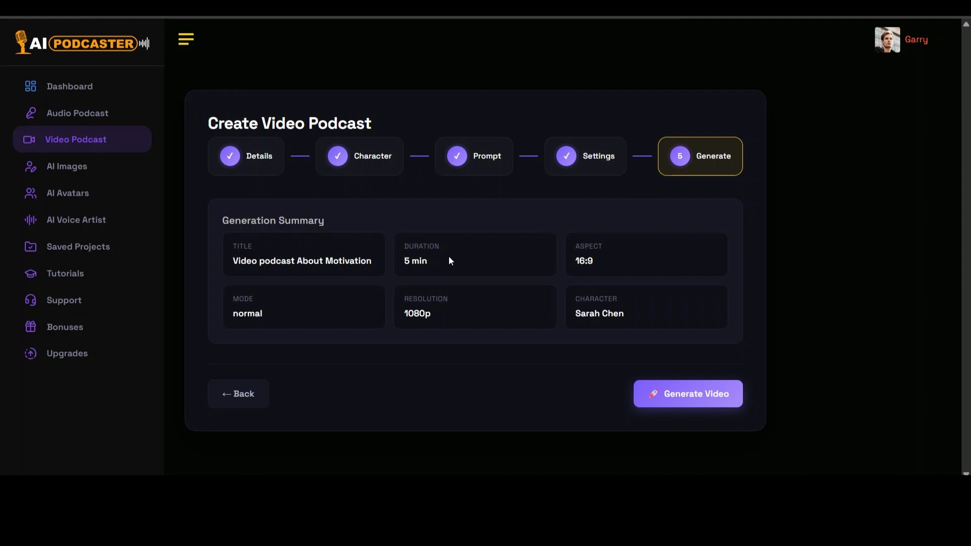 AI Podcaster Demo Video