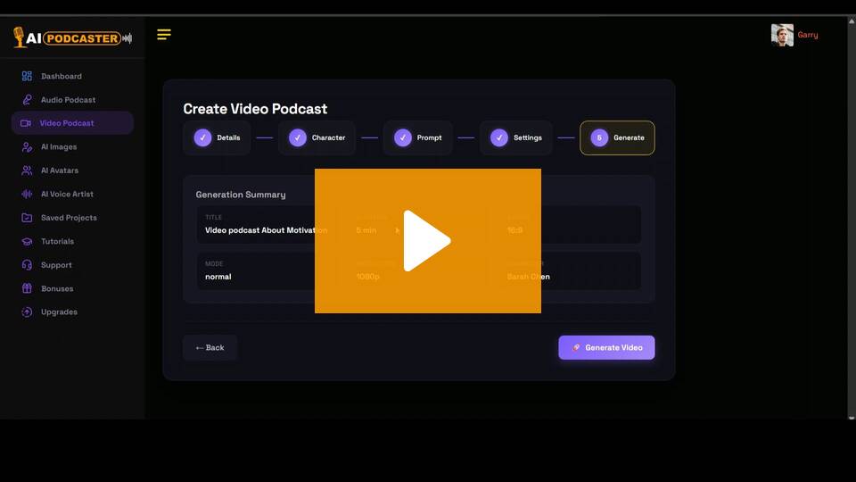 AI Podcaster Demo Video