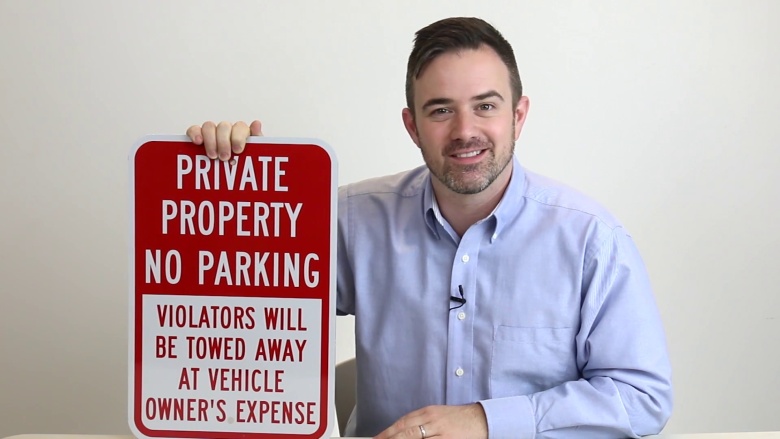 Private Property No Parking Violators Will Be Towed Away Sign