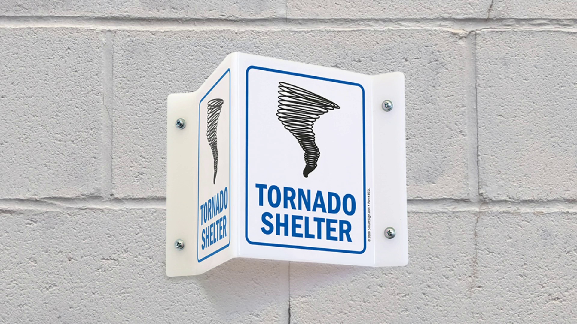 Tornado Shelter Projecting Sign