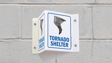 Tornado Shelter Sign