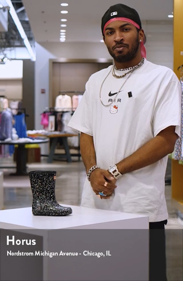 Hunter Kids' Original First Classic Glitter Rain Boot | Nordstrom